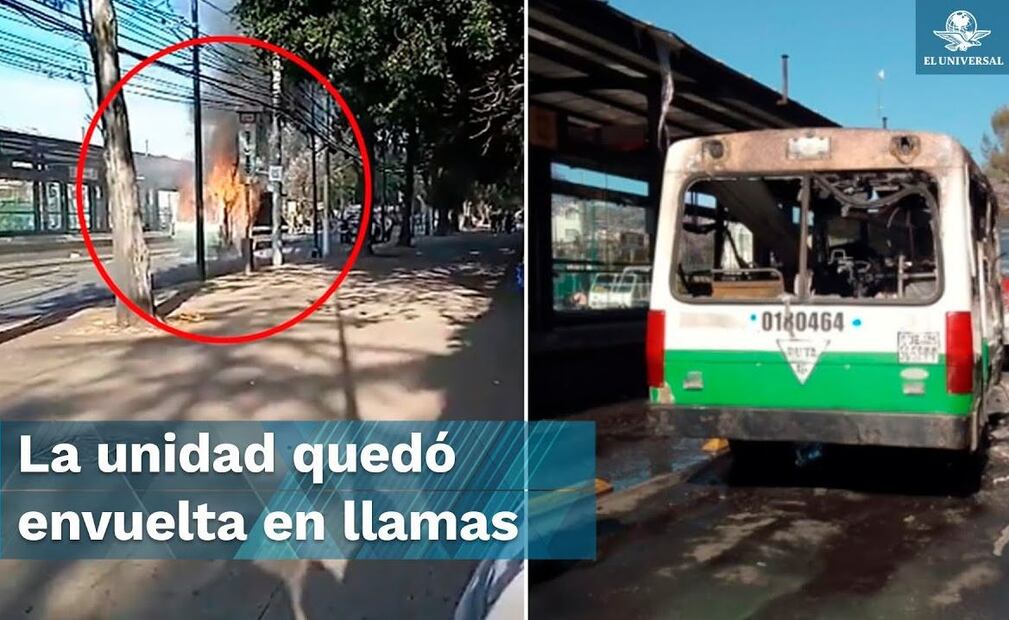 Microbús se incendia en la GAM; chofer pide ayuda, pero nadie lo apoya