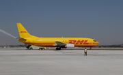 Primer vuelo de carga de DHL que llega al AIFA,luego del decreto presidencial de AMLO. Foto: Diego Simón / EL UNIVERSAL